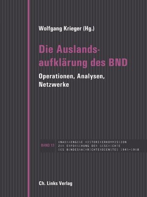 cover image of Die Auslandsaufklärung des BND